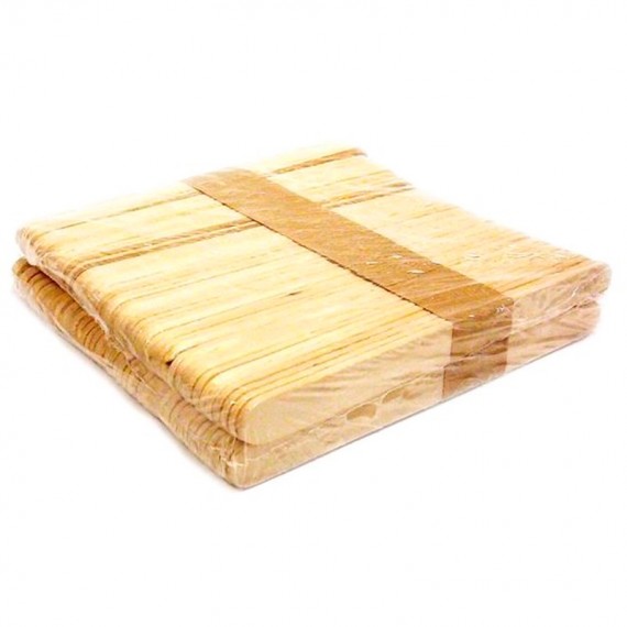 AIESI® Depresores de madera NO ESTERILES de un solo uso (Paquete de 100  piezas)